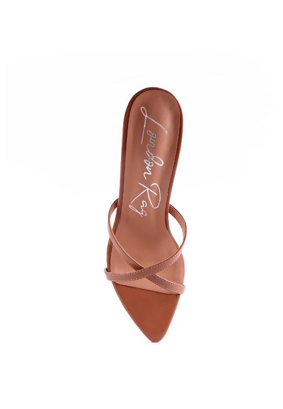 SPELLBOUND HIGH HEELED POINTED TOE SANDAL