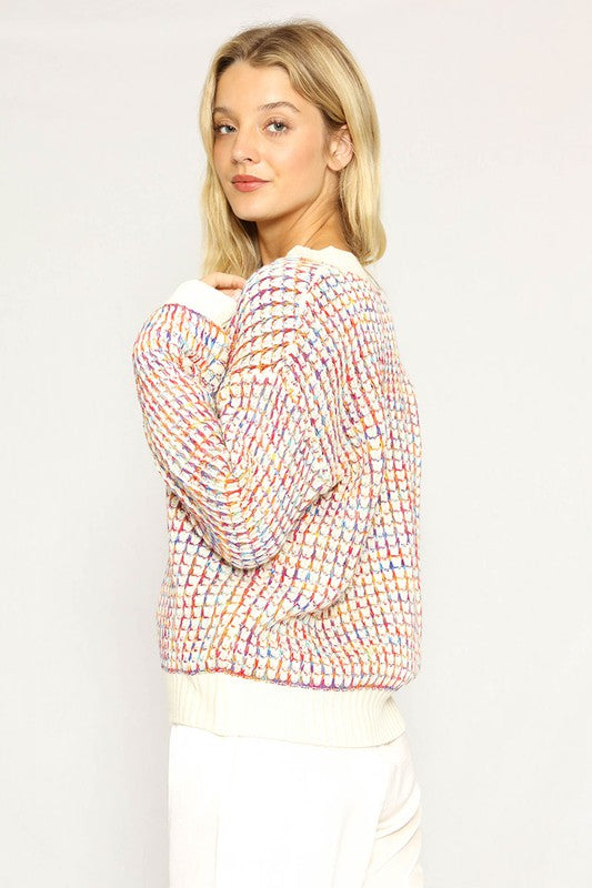 Multicolored knit sweater