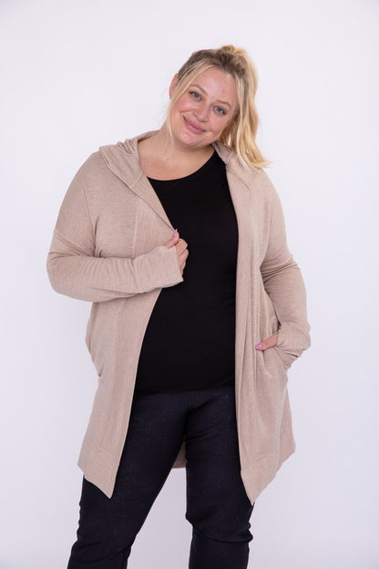 Curvy Hooded Cardigan