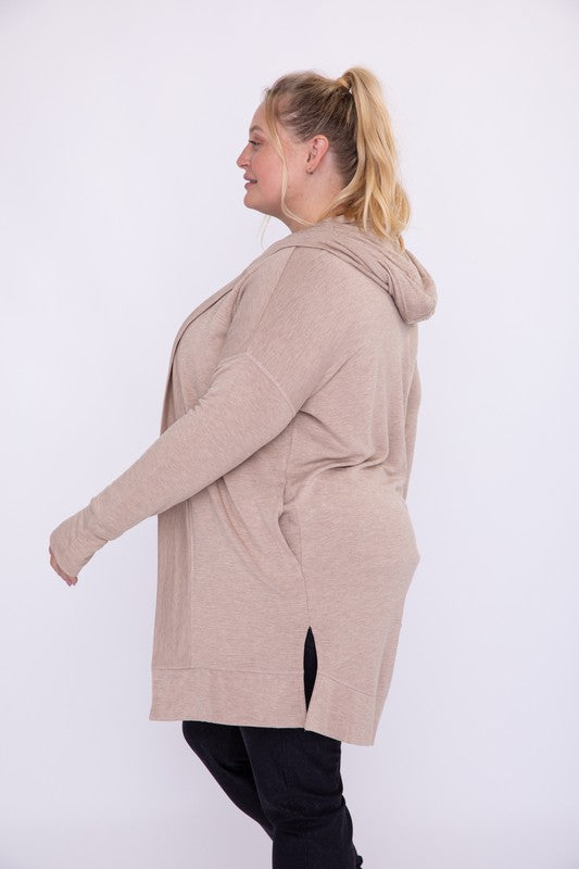 Curvy Hooded Cardigan