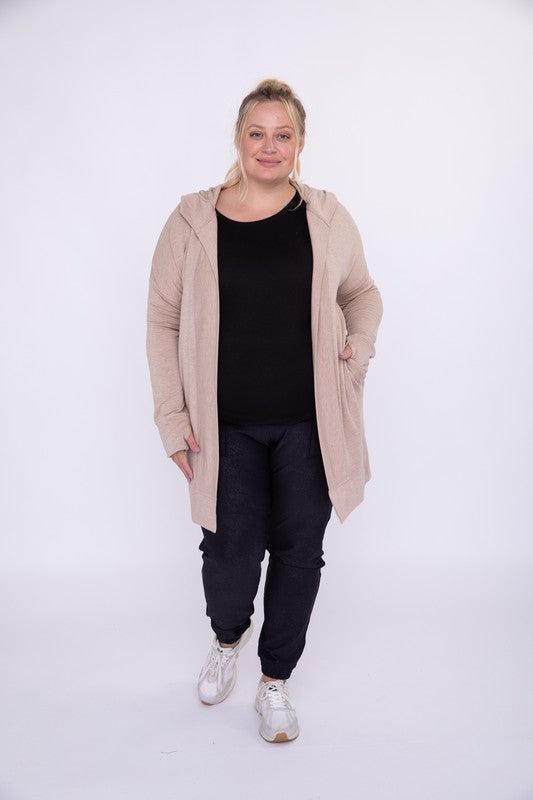 Curvy Hooded Cardigan