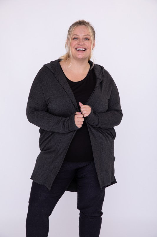 Curvy Hooded Cardigan