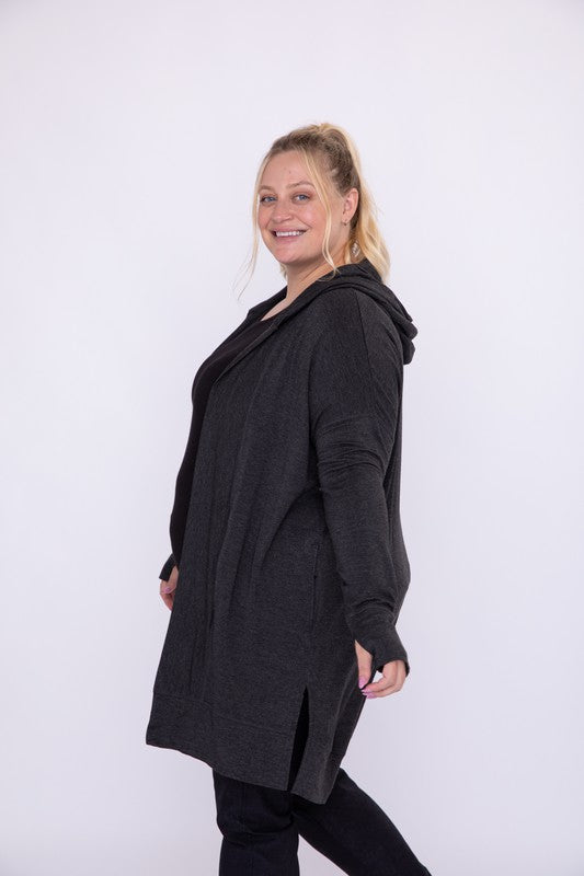 Curvy Hooded Cardigan