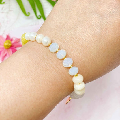 Semi-Precious Bauble Stretch Bracelet