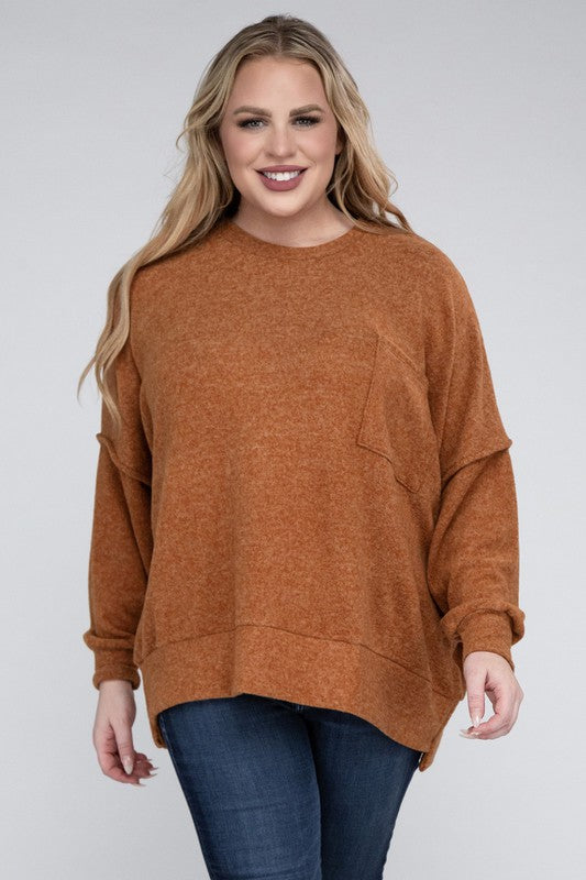 Plus Brushed Melange Sweater