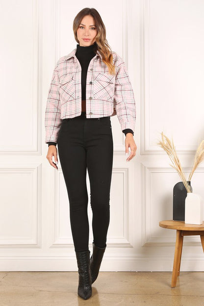 Plaid Cropped Jacket