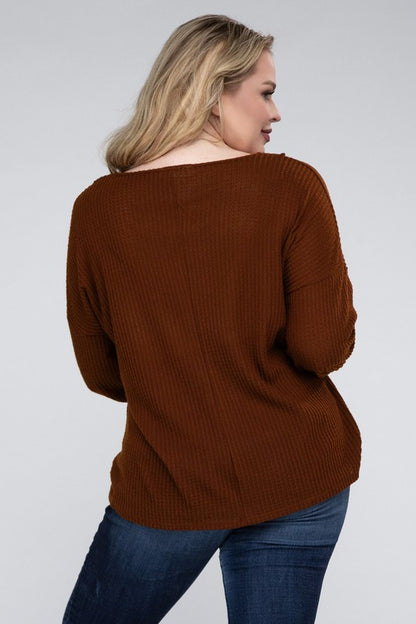 Brushed Waffle Sweater