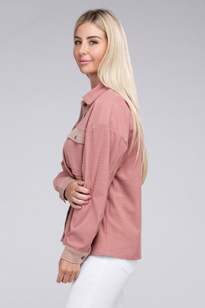 Two Tone Flap Pocket Shirt